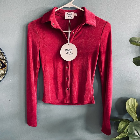 Princess Polly Tops - Princess Polly magenta pink cardigan